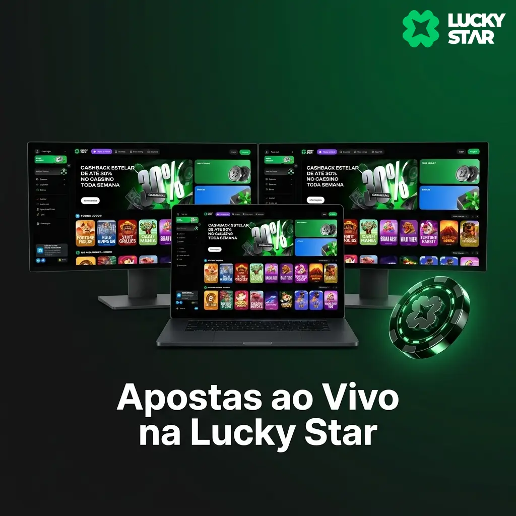 Acesse as apostas ao vivo na Lucky Star e acompanhe futebol, basquete ou e-sports com odds atualizadas.
