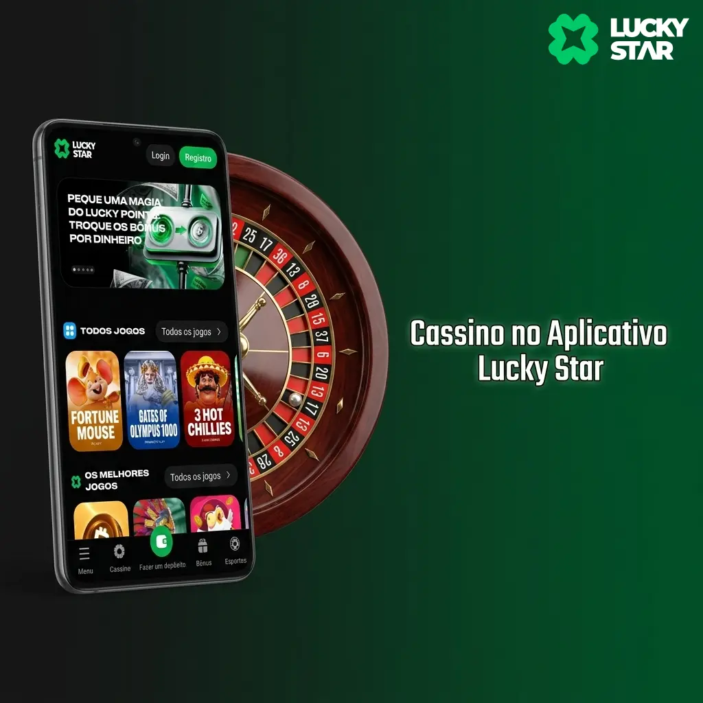 Acesse milhares de jogos de cassino no aplicativo Lucky Star e joga com apostas em reais.