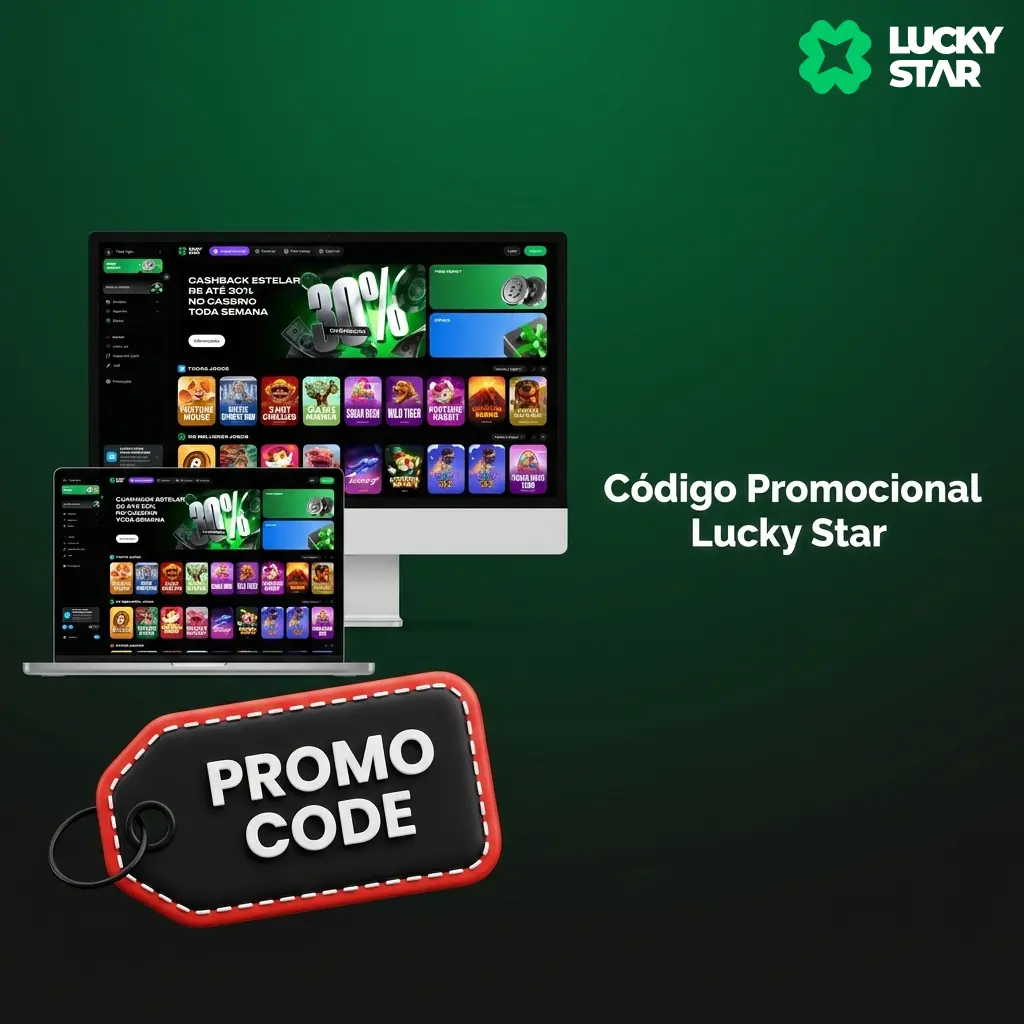 Utilize o código promocional Lucky Star durante o registro para liberar vantagens exclusivas na plataforma.