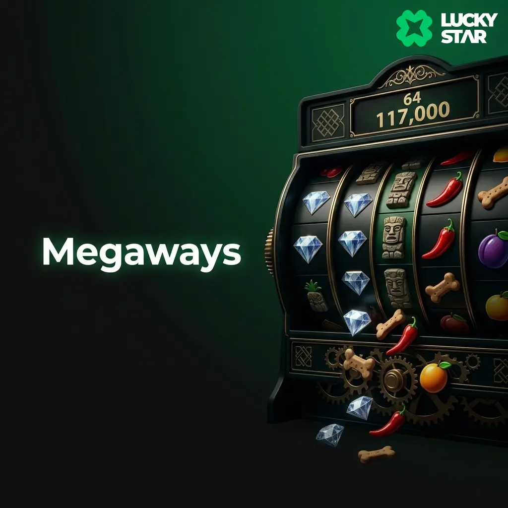 Jogue slots Megaways na Lucky Star e experimente o mecanismo dinâmico licenciado pela Big Time Gaming.
