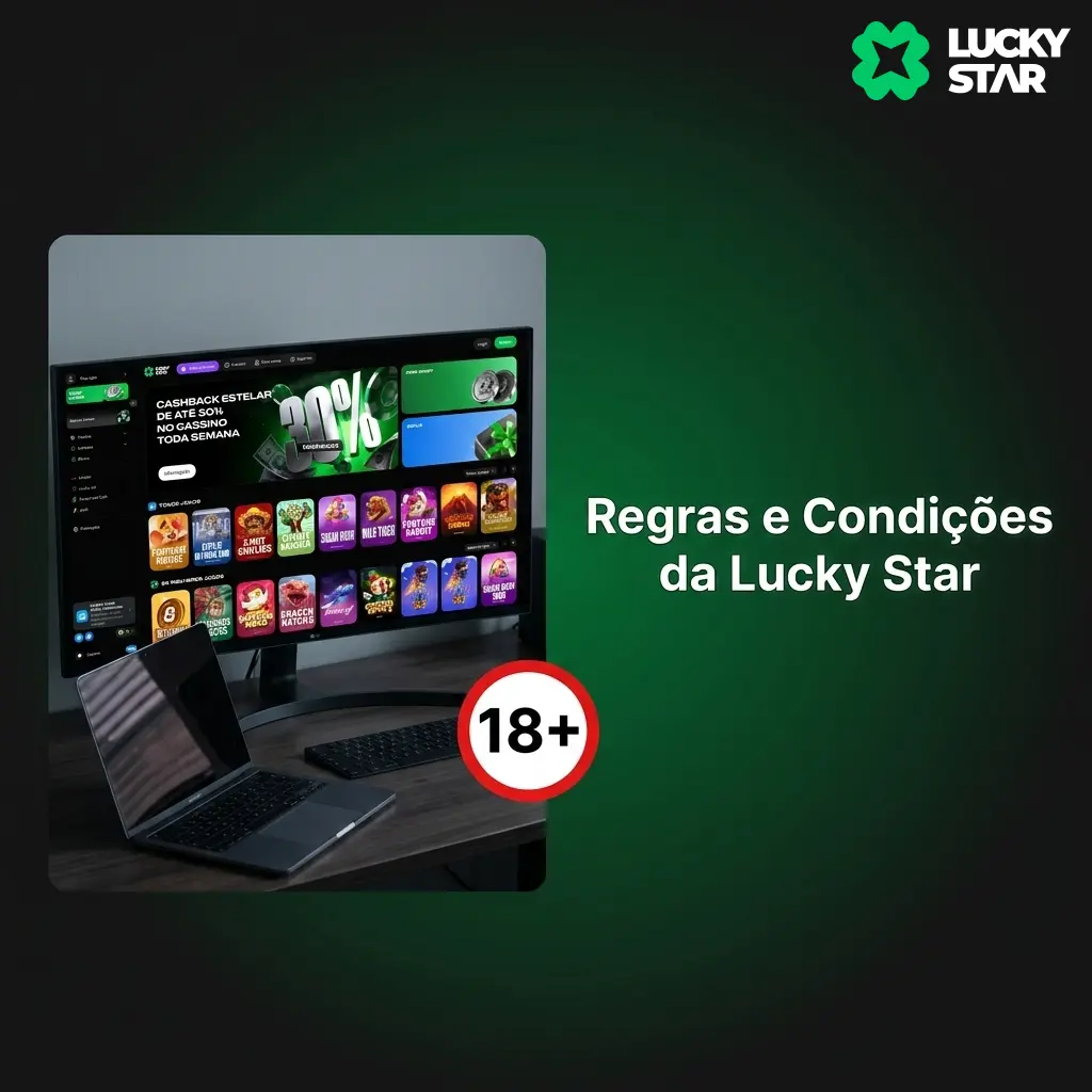 Leia com atenção as regras e condições da Lucky Star antes de criar a sua conta na plataforma.
