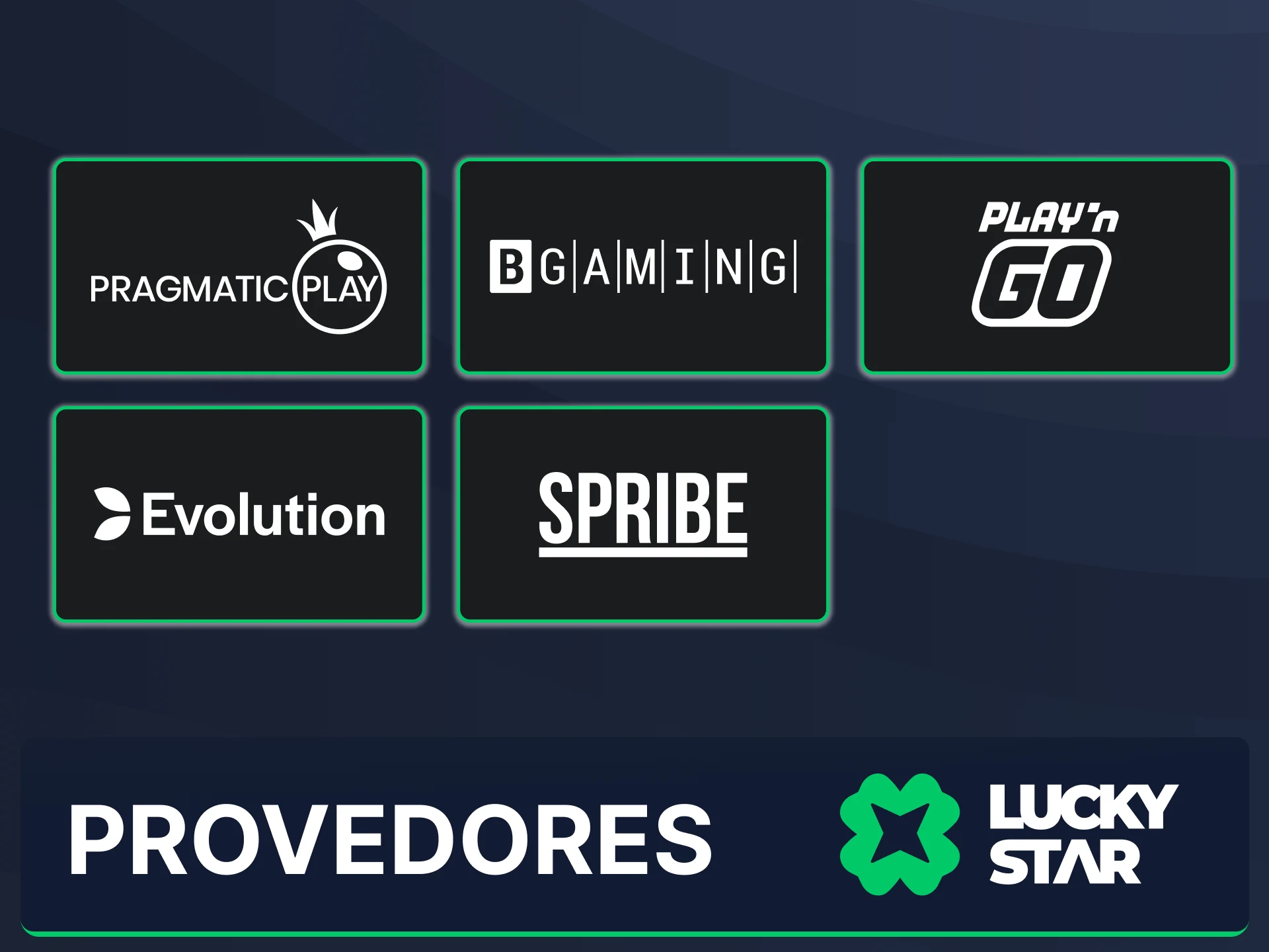 Jogue no Lucky Star com títulos de provedores certificados por autoridades internacionais.