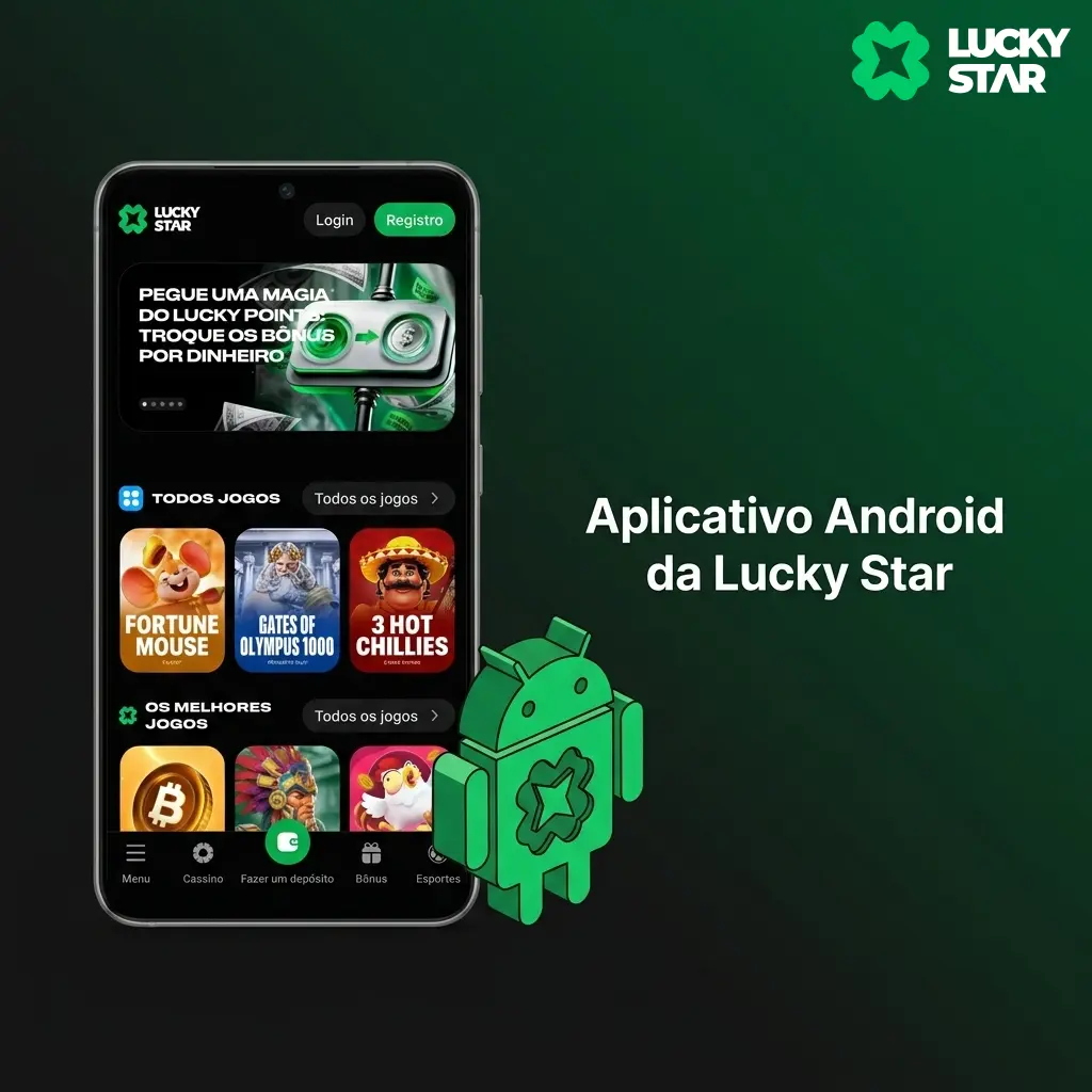 Toque no arquivo e confirme a instalação para começar a usar o aplicativo móvel da Lucky Star.