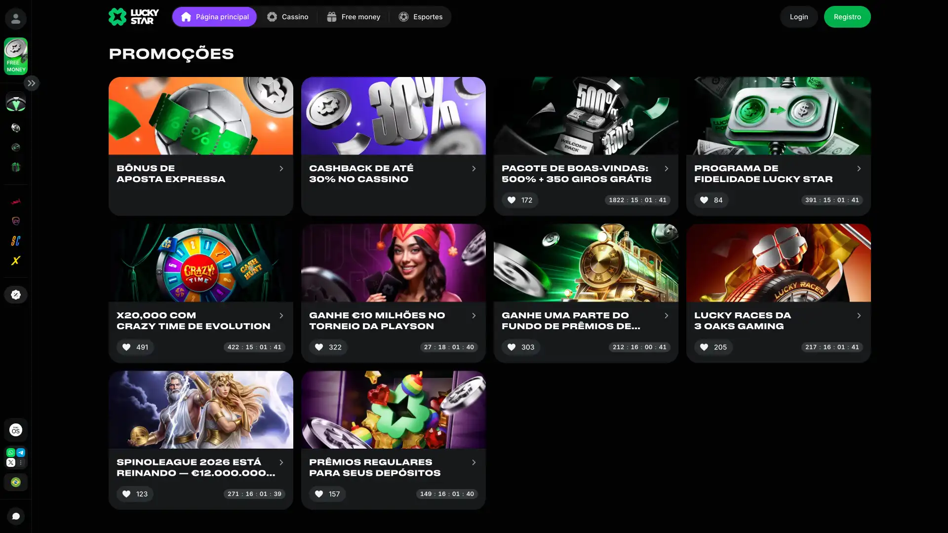 Conheça as ofertas do cassino Lucky Star, resgate suas rodadas grátis e comece a faturar.