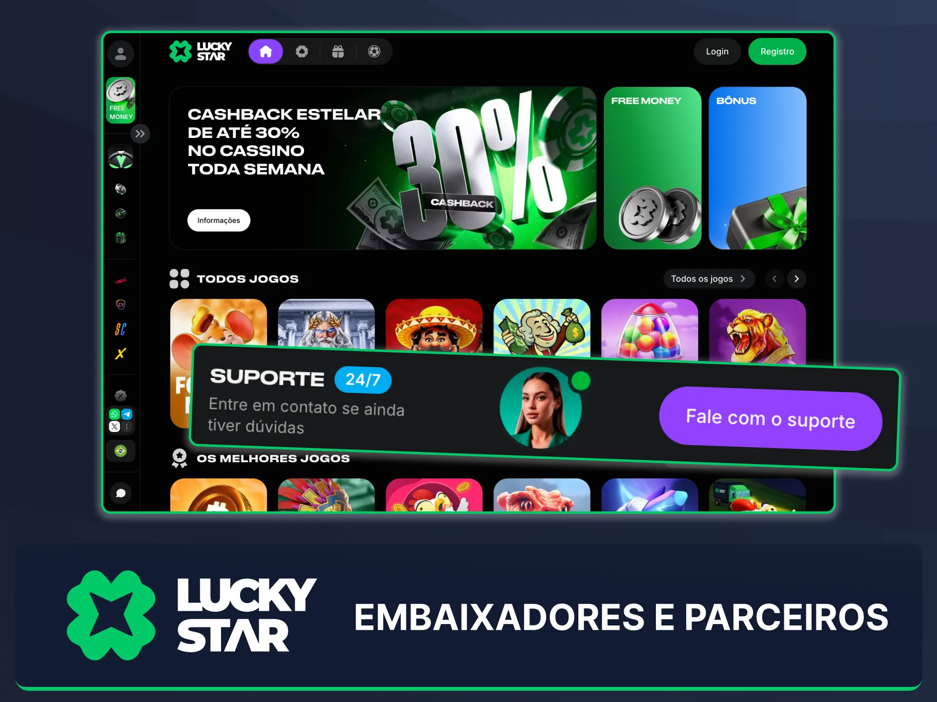Fique atento às novidades da Lucky Star sobre futuros embaixadores de marca e parcerias no Brasil.