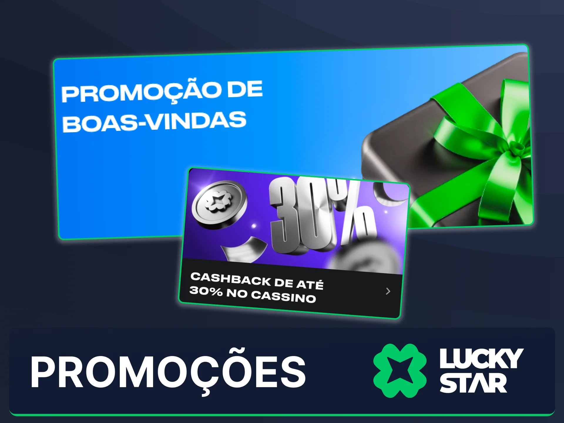Baixe o app Lucky Star, acesse a aba de promoções para novos usuários e multiplique seus saldos iniciais.