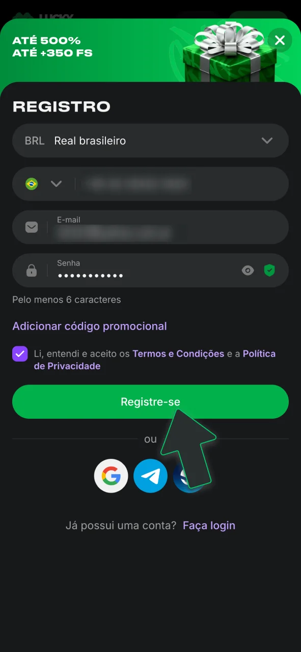 Confirme o seu cadastro na plataforma Lucky Star, abra a mensagem de ativação e mude sua sorte hoje.