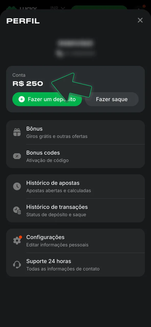 Veja o saldo creditado instantaneamente na sua conta Lucky Star e comece a jogar agora mesmo.
