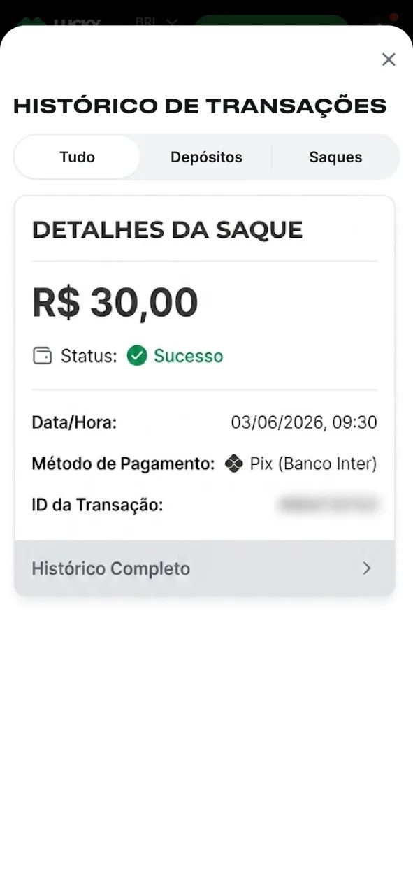 Receba os fundos diretamente na sua conta bancária via Pix e aproveite seus ganhos no Lucky Star.